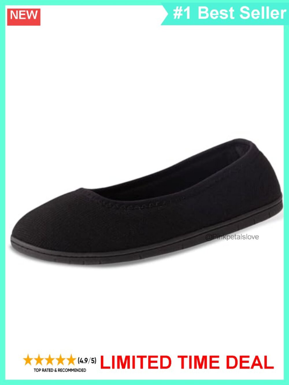 Lightweight Loafer House Slippers Memory Foam Closed Back Slip On